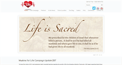 Desktop Screenshot of muslimsforlife.org